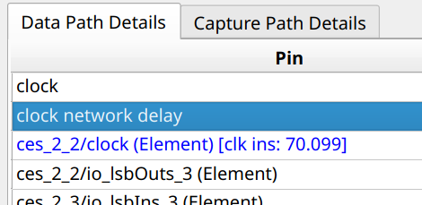 Clock insertion annotation in Data Path Details